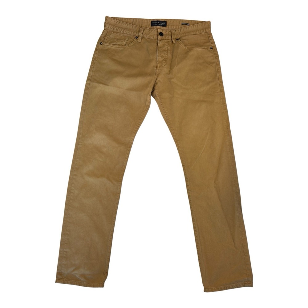 Scotch & Soda Ralston Chino Pants‎ Mens 32x32 Beige Regular Fit 5-Pocket Casual